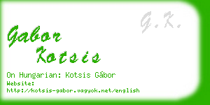 gabor kotsis business card