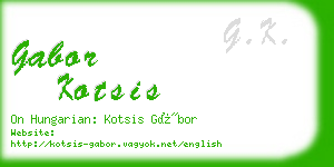 gabor kotsis business card